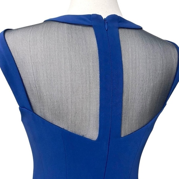 Rag & Bone Sleeveless Ruby Dress in Blue Fit Flare Mesh Back Zipper MSRP  $475 6 - Picture 13 of 14